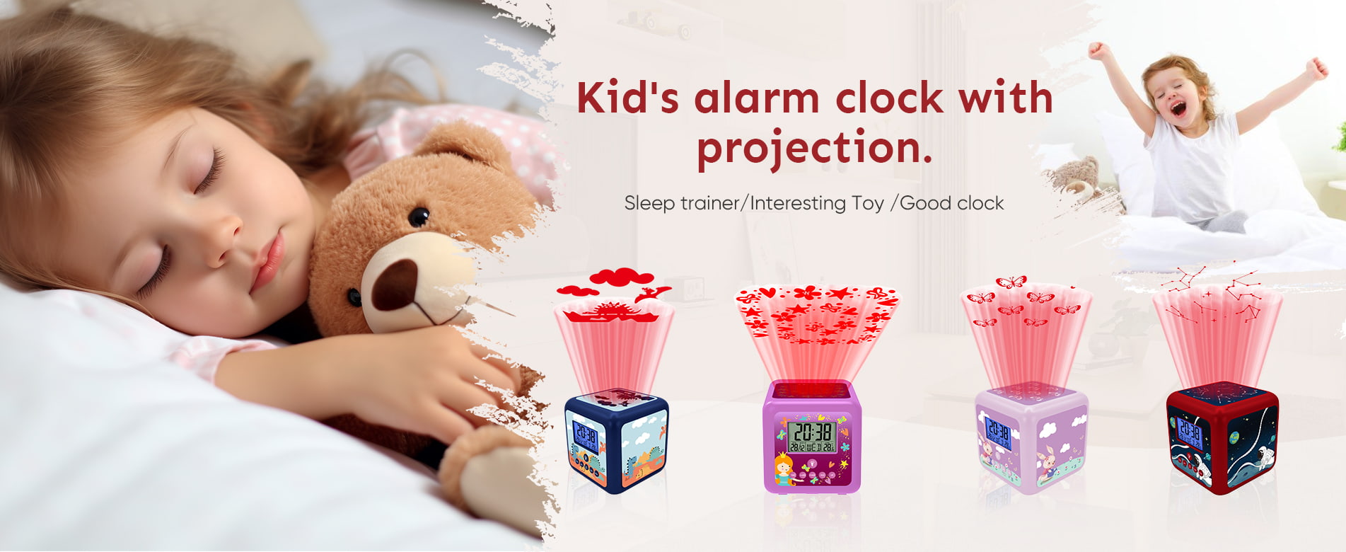 kids projector alarm clock