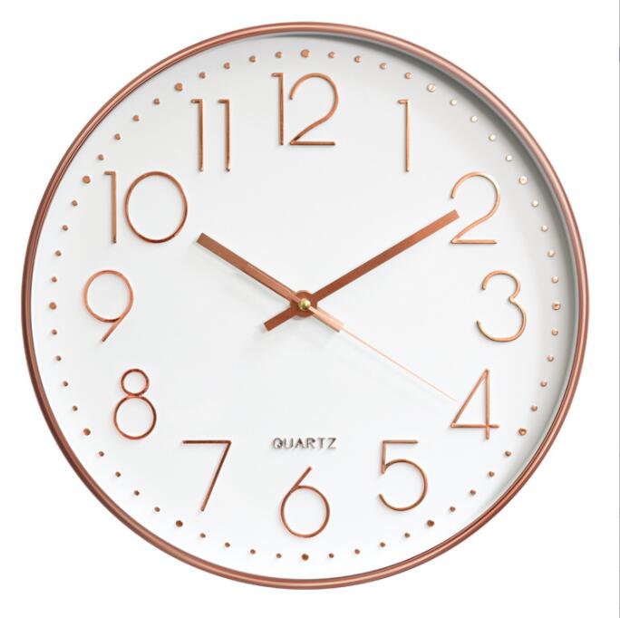 wall clock rose gold