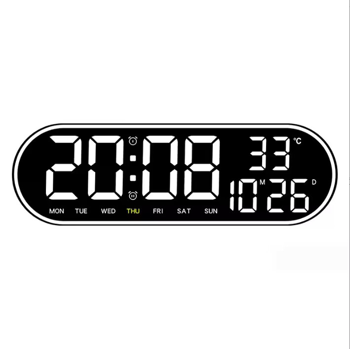 Multi-functional Large LED display Brightness Adjustable DST Alarm LED clock