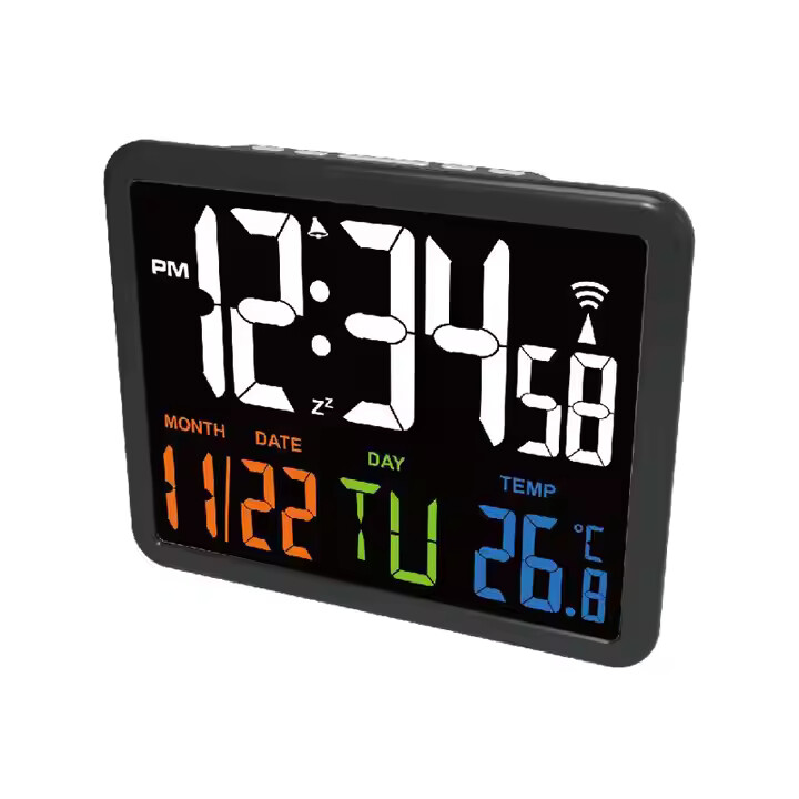 Large Screen Digital LCD Table clock RC Automatic Sensor Wall Clock