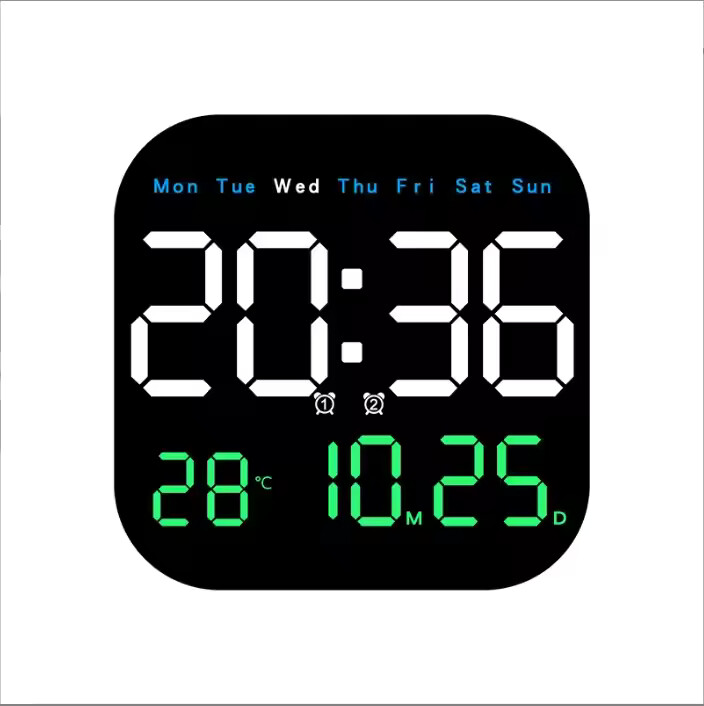 Large LED Brightness Adjustable Timer Alarm LED clock Digital Wall Table Clock