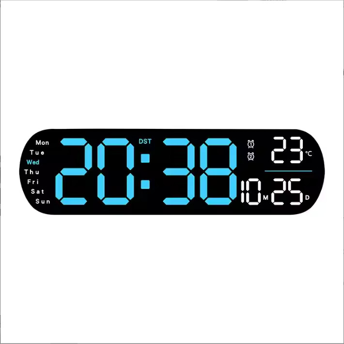 Large LED Brightness Adjustable Timer Alarm Digital Wall Clock