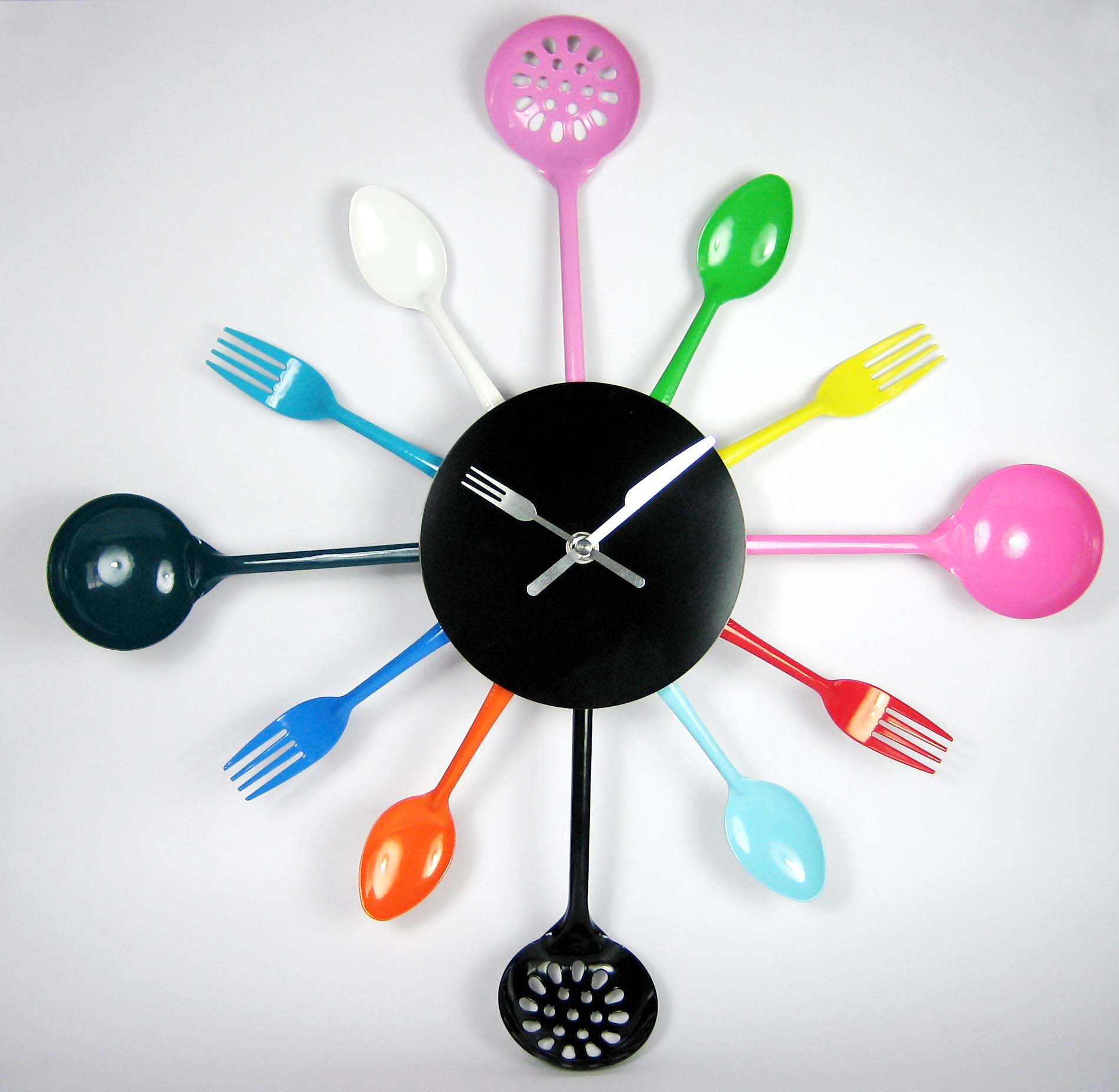 Neon Kitchenware Metal Quartz Kitchen Wall Clock