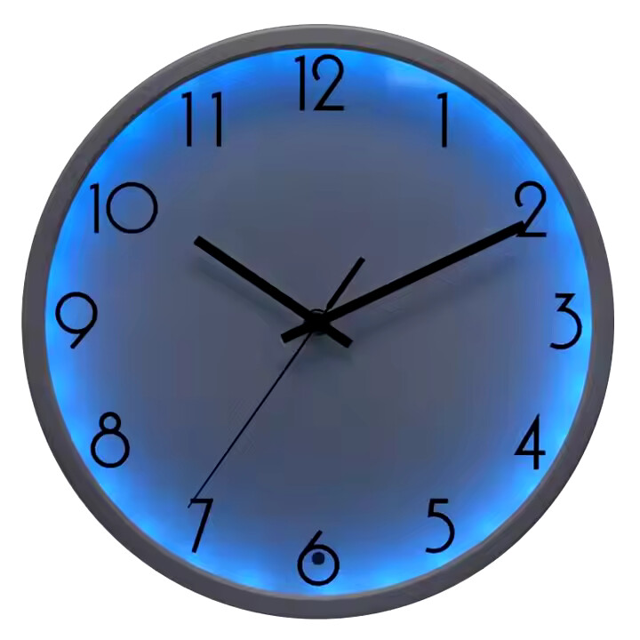 LED Night Light Wall Clock Glow In The Dark